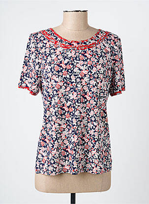 T-shirt stretch manches courtes bleu GEVANA femme