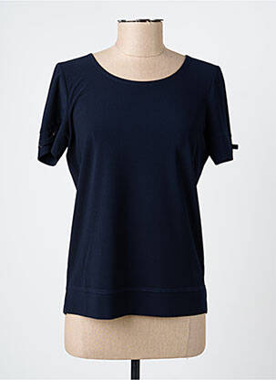 T-shirt stretch manches courtes bleu GEVANA femme