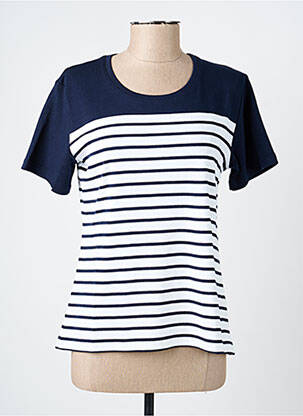 T-shirt stretch manches courtes bleu GEVANA femme