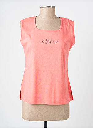 Débardeur stretch sans manche orange GEVANA femme