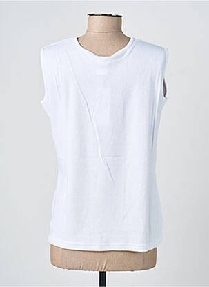 Débardeur stretch sans manche blanc GERVA femme