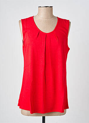 Débardeur stretch sans manche rouge GEVANA femme