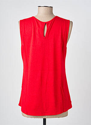 Débardeur stretch sans manche rouge GEVANA femme