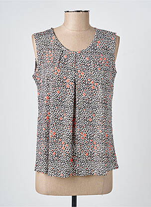 Débardeur stretch sans manche orange GEVANA femme