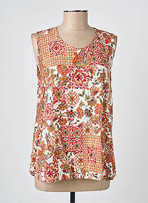 Top sans manche sans manche orange GEVANA femme