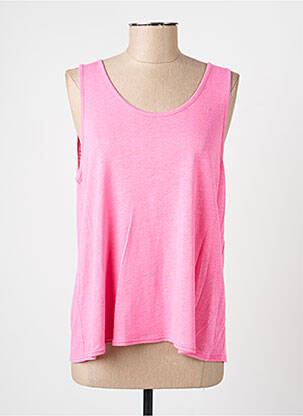 Débardeur stretch sans manche rose GEVANA femme