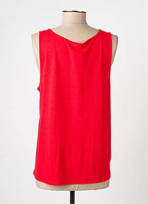 Débardeur stretch sans manche rouge GEVANA femme