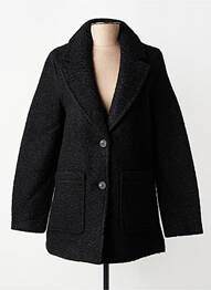 Manteau court fermeture boutonnée sur le devant sans capuche noir VERO MODA femme