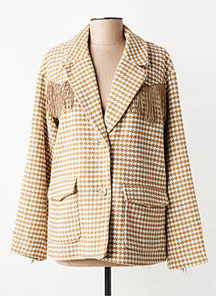 Blazer finition intérieure doublée beige ICHI femme