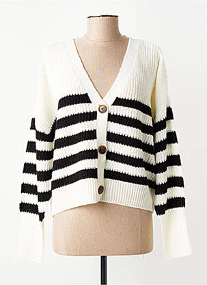Gilet manches longues coupe cintrée blanc VERO MODA femme