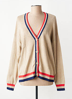 Gilet manches longues fermeture boutonnée sur le devant beige B.YOUNG femme