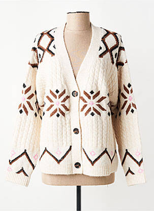 Gilet manches longues stretch beige B.YOUNG femme