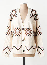 Gilet manches longues stretch beige B.YOUNG femme
