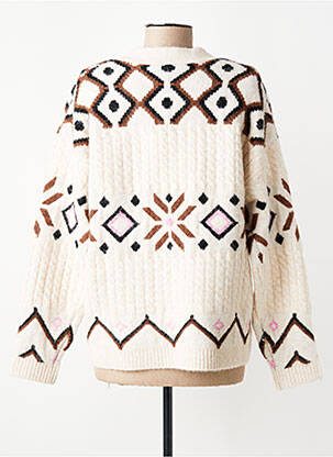 Gilet manches longues stretch beige B.YOUNG femme