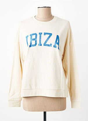 Sweat-shirt sérigraphie manches longues beige VERO MODA femme