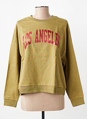 Sweat-shirt sérigraphie manches longues vert VERO MODA femme