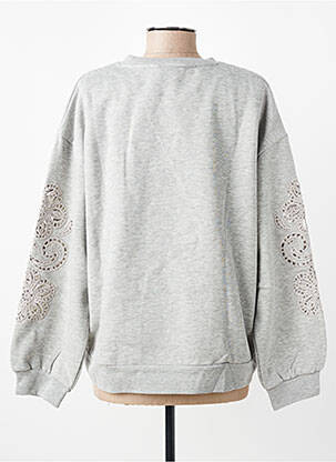 Sweat-shirt manches longues manches longues gris B.YOUNG femme