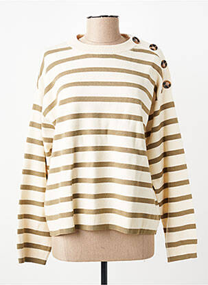 Pull coupe droite manches longues vert VERO MODA femme
