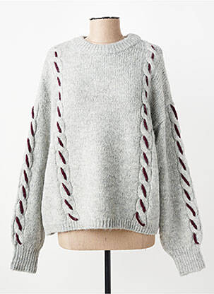 Pull resserrée sur le bas manches longues gris VERO MODA femme