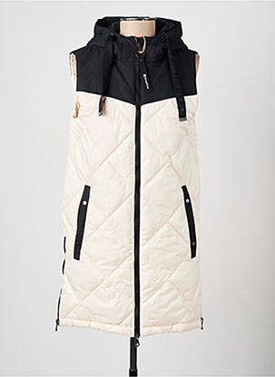 Doudoune poches a capuche beige STREET ONE femme