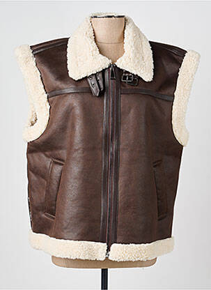 Blouson finition intérieure doublure polaire marron B.YOUNG femme