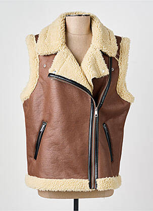 Veste casual col tailleur marron VERO MODA femme
