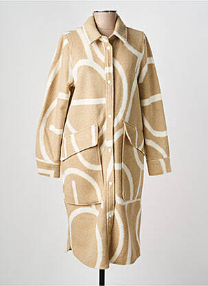 Manteau long coupe droite sans capuche beige STREET ONE femme