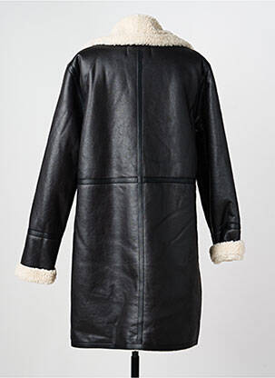 Manteau long coupe droite sans capuche noir B.YOUNG femme