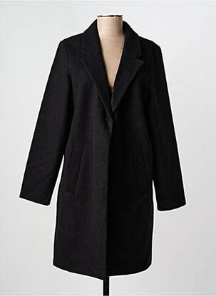 Manteau long coupe droite sans capuche noir VERO MODA femme