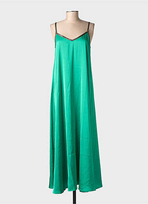 Robe longue manches bretelles ajustables fines bretelles vert VERO MODA femme