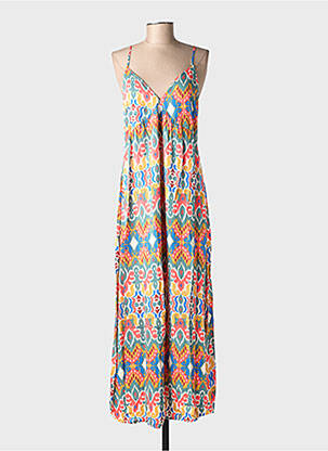 Robe longue manches bretelles ajustables fines bretelles vert VERO MODA femme
