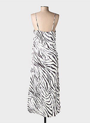 Robe longue manches bretelles ajustables fines bretelles blanc VERO MODA femme