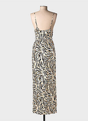 Robe longue imprimé fantaisie fines bretelles noir VERO MODA femme