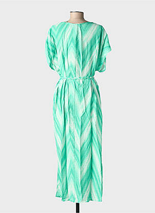 Robe longue imprimé fantaisie manches courtes vert VERO MODA femme
