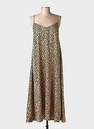 Robe mi-longue fines bretelles marron VERO MODA femme