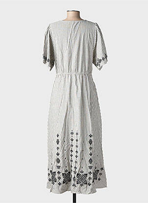 Robe longue manches courtes manches courtes gris RUE MAZARINE femme