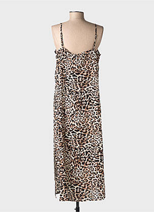 Robe mi-longue fines bretelles marron B.YOUNG femme