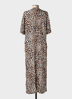 Robe longue manches courtes manches courtes marron B.YOUNG femme