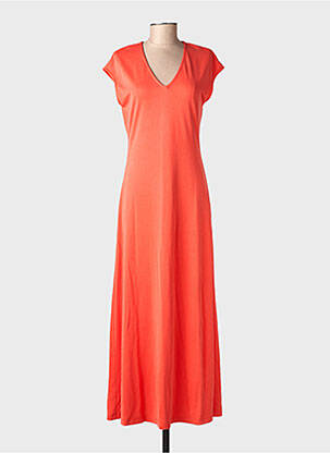 Robe longue manches courtes manches courtes orange RUE MAZARINE femme