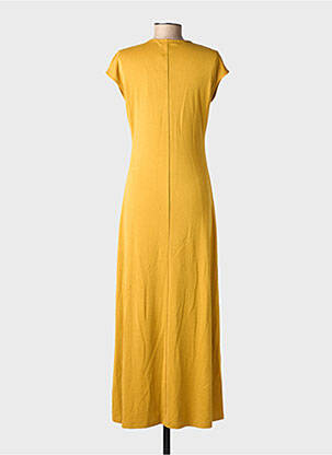 Robe longue manches courtes manches courtes jaune RUE MAZARINE femme