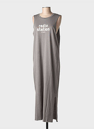 Robe longue sans manche sans manche gris NOISY MAY femme
