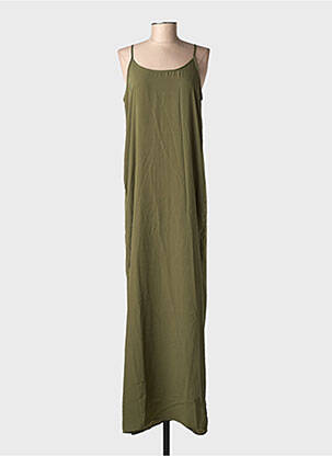 Robe longue coupe fluide fines bretelles vert VERO MODA femme