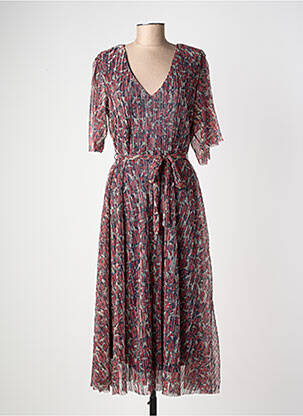 Robe longue imprimé fantaisie manches 3/4 bleu VERO MODA femme