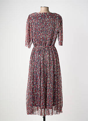 Robe longue imprimé fantaisie manches 3/4 bleu VERO MODA femme