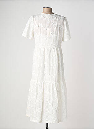 Robe longue manches courtes manches courtes beige RUE MAZARINE femme
