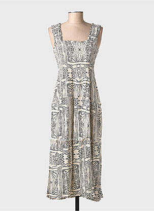 Robe longue sans manche sans manche beige VERO MODA femme