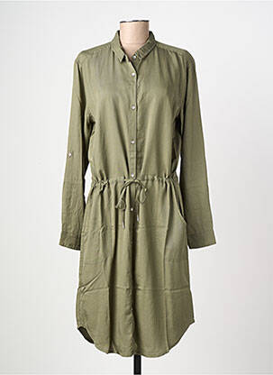 Robe mi-longue manches longues manches longues vert B.YOUNG femme