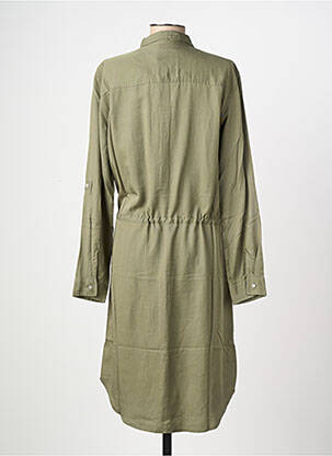 Robe mi-longue manches longues manches longues vert B.YOUNG femme