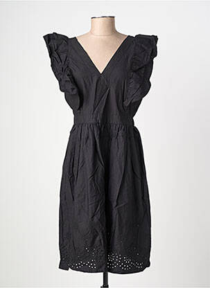 Robe mi-longue manches courtes manches courtes noir VERO MODA femme