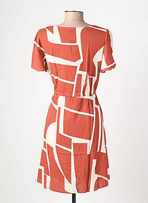 Robe courte manches courtes manches courtes orange VERO MODA femme